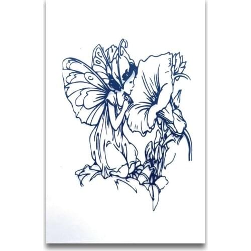 9*6CM Petunia Fairy Transparent Clear Stamps / Silicone Seals Roller Stamp For DIY Scrapbooking Photo Album/Card Making