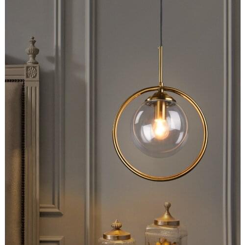 Postmodern Led Pendant Lights For Living Room Decoration Light Nordic Glass Pendant Lamps Bedroom Bedside Lamp Decor Lighting