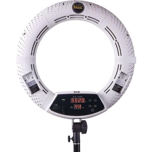Yidoblo FA-480 BLUETOOTH APP Control Ring Light LED Camera Photo Studio Ring Lamp Photography Touch Screen Ring lamp 2800K-9900K