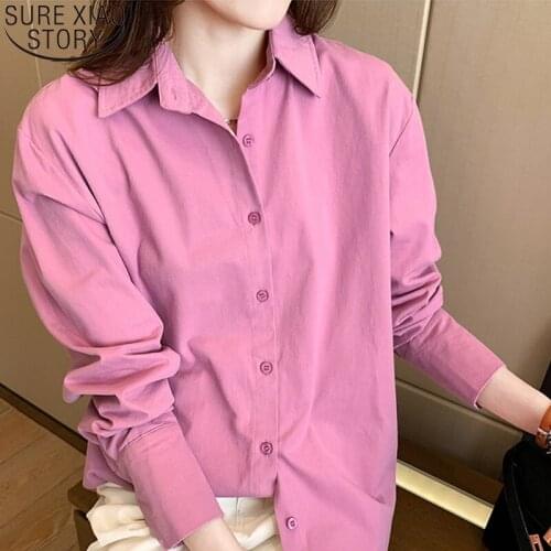 2021 Fashion Streetwear Button Up Blouses Office Lady Oversized Long Shirt Women Autumn Long Sleeve Shirt Casual Mujer Top 15626