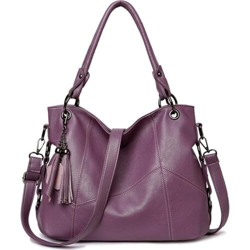 Ladies Hand Bags For Women 2019 Genuine Leather Tassel Luxury Handbags Women Bags Designer Handbags High Quality Casual Tote Sac