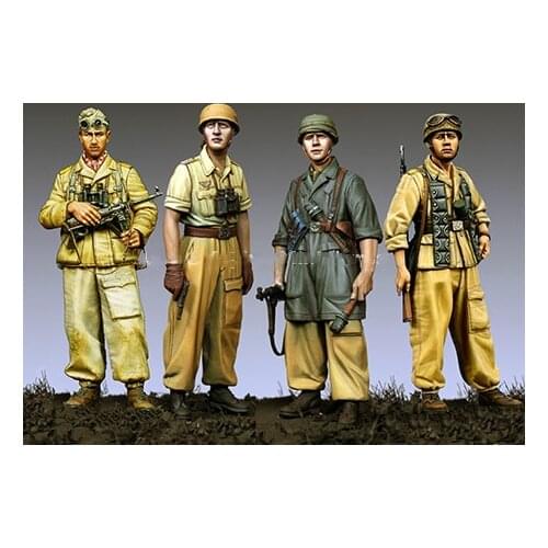 1/35 Resin Model Figure GK ,4 Figure , Unassembled and unpainted kit