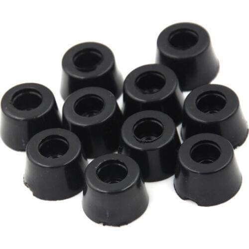 10Pcs/lot Black Durable Rubber Instrument Case Non-slip Cabinet Instrument Box Case Foot Bumpers Feet 17 x 10mm Circular New