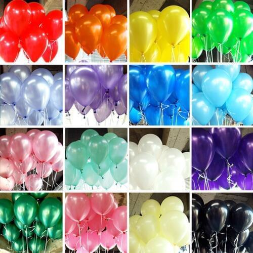 10pcs/lot birthday balloons 1.5g 10inch Latex balloons Gold red pink blue Pearl Wedding Party balloon Ball kids toys air ballons