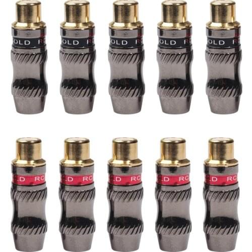 10pcs Soldering RCA Female Earphone Connector Speaker Audio Output/Input Adapter Mainly Used for Manual Diy Audio Lines