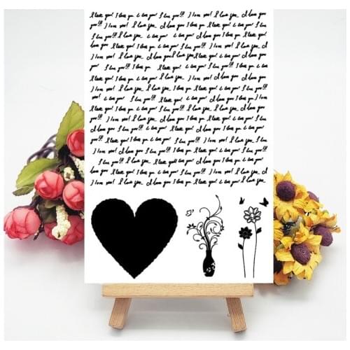 11x16CM Love poetry transparent seal clear stamps silicone seal roller stamps DIY scrapbook album / card production