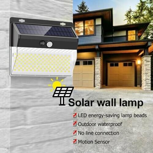 262 LED Solar Lamp SMD2835 PIR Motion Sensor Wall Light Outdoor Garden Yard Street Waterproof Lamp Sunlight Powered