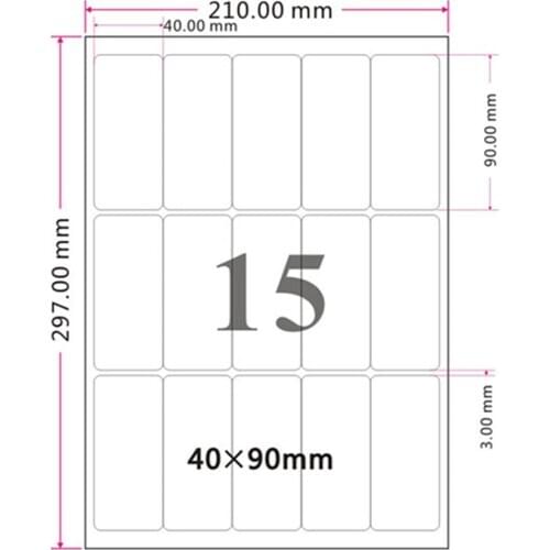 300Pcs/Lot 4*9cm Blank Self-Adhesive Sticker A4 Print Paper Round Corner Square Label Printing Sheet For Laser Inkjet Printer