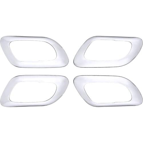 For Peugeot 3008 2009-2015 4pcs ABS Chrome Car Door Interior Handle Bowl Frame Cover Trim Car Accessories