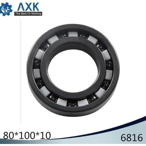 6816 Si3N4 Ceramic Ball Bearing 80*100*10 mm ( 1 PC ) 61816 80mm/100mm/10mm Si3N4 Ceramic Ball Bearing