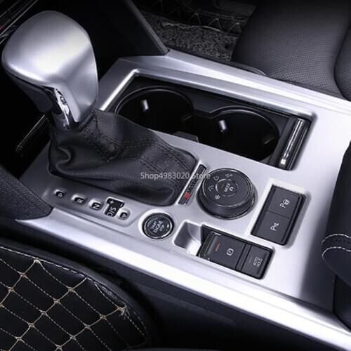 ABS Chrome/Carbon fiber For Teramont Atlas 2017 2018 2019 2020 Car gear shift knob frame panel Decoration Cover Trim accessories