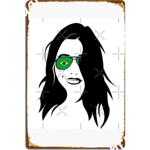 Brazil Girl Metal Sign Garage Decoration Cinema Kitchen Mural Personalized Tin Sign Poster