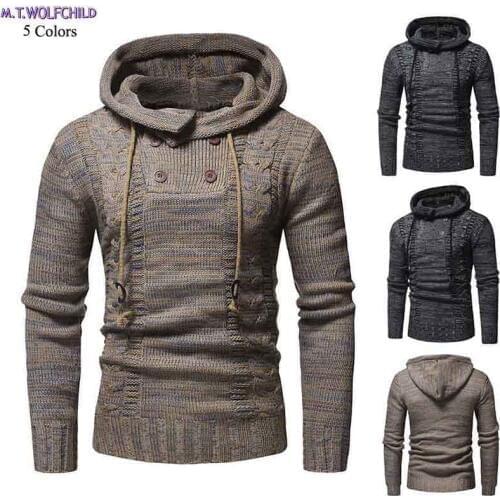M.T.WOLFCHILD Men's Pullovers With A Hood