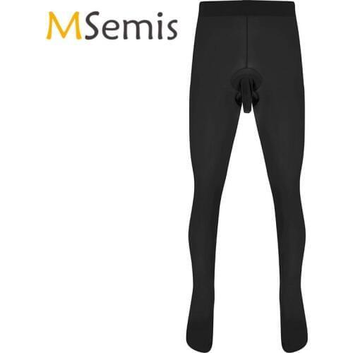 Mens Lingerie Gay Mens Pantyhose Socks Sexy Tights Socks Pants Skinny Pantyhose Tights with Penis Sheath Hosiery Sheer Stockings