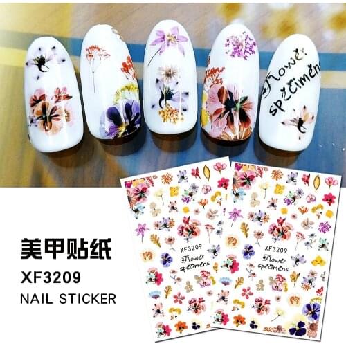 1 Sheet Leopard Nail Art Stickers Colorful English Letter Nail Decals 3D Self-Adhesive Nail Design DIY Manicure Sticker Decals