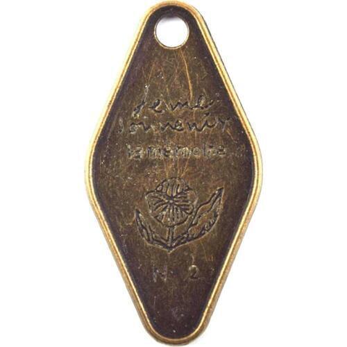 Wholesale Bronze Shaped logo With Lotus Flower Pendant Necklace Accessories 20pcs/lot