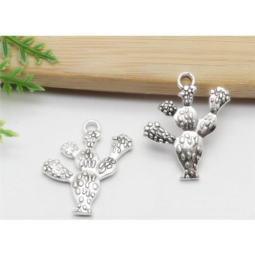 Wholessale Cactus Charms 55pcs/lot Jewelry Findings fit DIY Bracelet Necklace Pendants for Jewelry Making