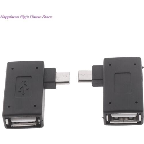 Female To Male Micro Adapter USB 2.0 Micro OTG Power Supply Port 90 Degree Right Angled USB OTG Adapters