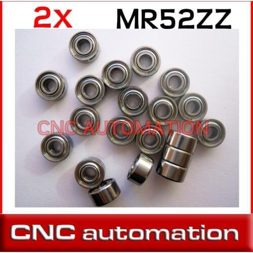 2pcs bearings MR52 Z MR52ZZ MR52Z L-520ZZW52 2x5x2. 5 mm 2*5*2.5 ball bearing
