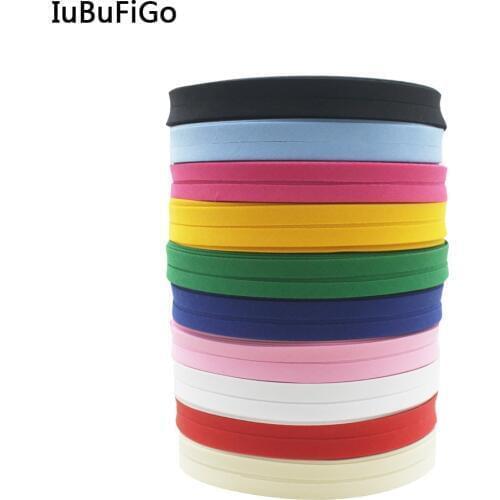 Polyester/Cotton 12mm T/C Bias Tape Bias Binding Fold Ribbon Solid Color For DIY Garment Sewing And Trimming 18yard/roll