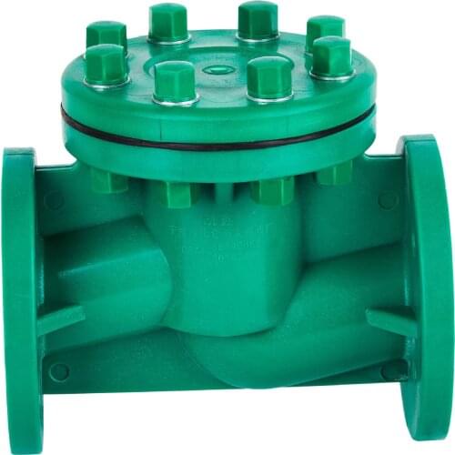 Swing/horizontal check valve H44F anti-corrosion plastic check valve for supporting vacuum unit centrifugal pump