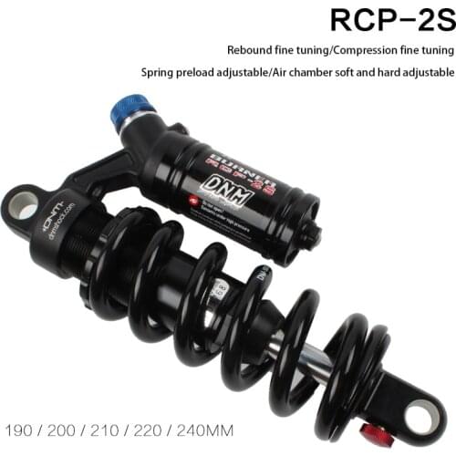 RCP-2S MTB Mountain Bike Rear Shocks 190mm 200m 210mm 220mm 240mm 550Lbs Downhill Rear Suspension Spring Shock Absorber