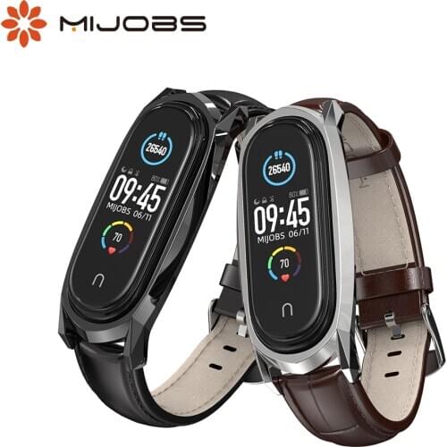 For Mi Band 5 Strap Bracelet Opaska Do Pasek My Band Strap 4 Wristband Genuine Leather Smartband for Xiaomi Correa Miband 3