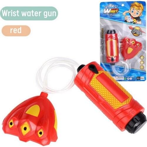 Hand-held Water Gun Outdoor Beach Toy Summer Childrens Wrist-style Water Spray Gun for Bath /outdoor Entertainment Red/White