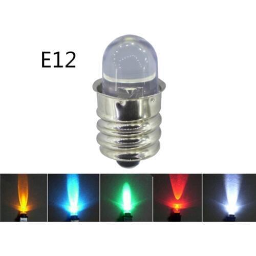 Blue LED 24V E12 red 12V E12 LED green 24V Instrument 18V led e12 12v yellow 18V blue lIndicator bulb LED E12 3v red 12v e12 6v