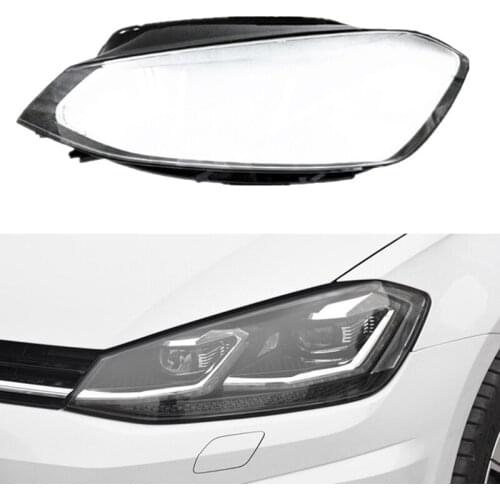 Car Front Headlight Lens Shell Cover Replacement for Golf 7.5 2018 2019