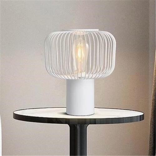 Modern Creative Wrought Iron White Led Table Lamp Art Study Bedside Light Bird Cage Designer Table Lights Free Shipping