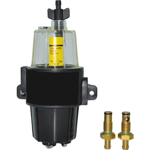 UF-10K Yacht Boat Gasoline Engine Fuel Filter Water Separator Assembly - Clear Bowl All Outboard Motors Fuel Tank