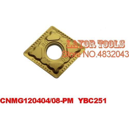 Carbide Inserts Machine CNMG120404-PM YBC251/CNMG120408-PM YBC251 Turning Tip,suitable For Mclnr Mcknr Mcsnr Series Lathe Tool