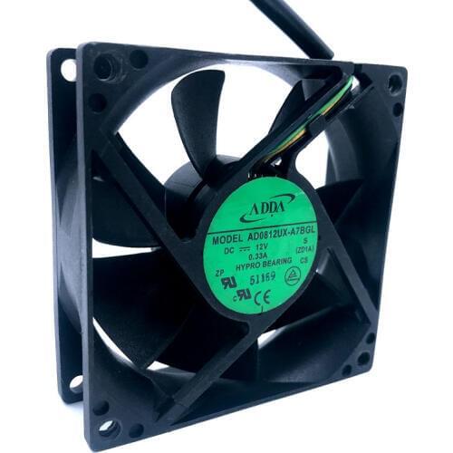 Original FOR ADDA AD0812UX-A7BGL 12V 0.33A 8025 8CM 4pin Hypro pwm axial case cooling fan