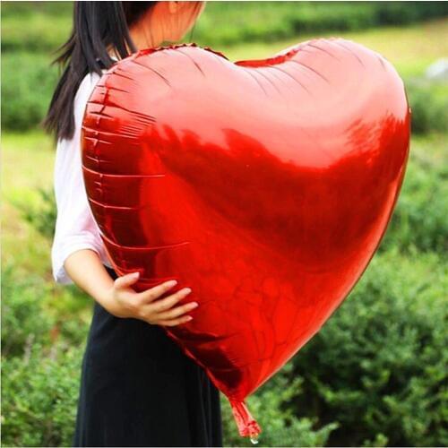 5pcs 5/10/18/24inch/75cm Red heart balloons helium foil globos for Wedding Valentines Day party decor bridal decorations