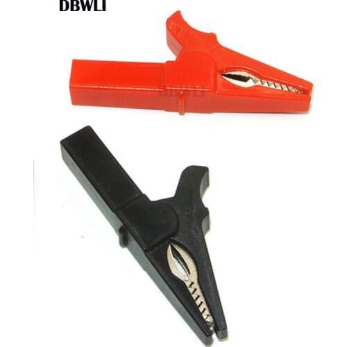 1 pair 2000V Battery Test Clip 55mm/70mm HV Alligator Clip for 4mm Banana PLUG Test cable Probes Insulate Clamp High Quality