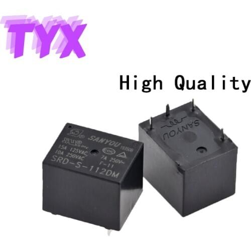 100%Original New SANYOU Relay SRD-S-105DM SRD-S-112DM SRD-S-124DM 4-pin T73 10A 5VDC 12VDC 24VDC Power Relay