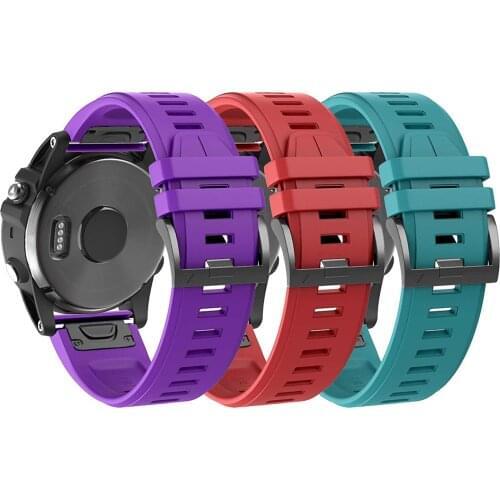 3Pack Compatible with Fenix 6X/5X Bands Soft Silicone Watch Bands Replacement for Fenix 6X/6X Pro/Fenix 5X/5X Plus/Fenix 3/HR