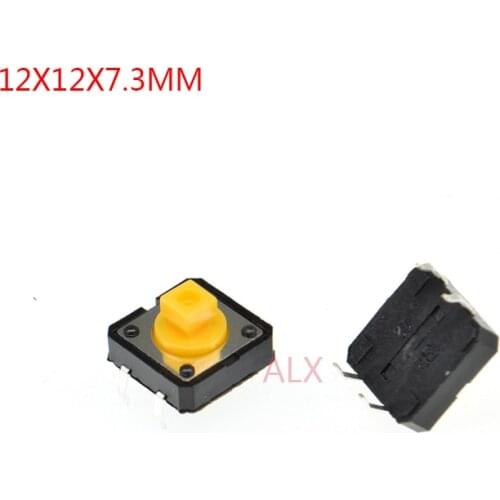50PCS b3f-4055 12X12x7.3mm 4PIN dip TACT push button switch Micro key power tactile switches 12x12x7.3 12*12*7.3MM Light touch