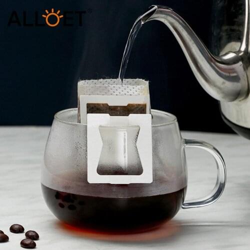 50pcs Coffee Cup Filter Paper Bag Thickened Office Hand Pushed Coffee Powder Filter Espresso Machine Mocha Pot Strainer Sheet