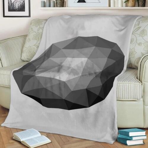 Geometric II 3D Printed Velvet Plush Throw Fleece Blanket Bedspread Sherpa Blanket Home Decora