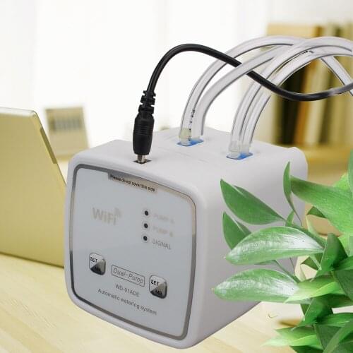 Intelligent Drip Automatic Watering Device EU Plug Garden Self-Watering Kit Double Pump WIFI Control Mobile APP