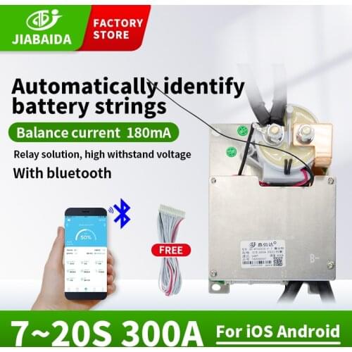 JBD Smart BMS 300A 7S 8S 10S 12S 13S 14S 16S 17S 18S 20S With Bluetooth For Lifepo4 Li-ion Battery