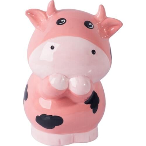 Creative Piggy Bank For Kid Girl Coin Safe Saver Cute Coin Box Save Money Birthday Cows Animal Hucha Desktop Decoration ED5CXG