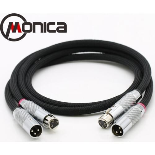 Monica MOA-OC1 OCC single crystal copper fever audio RCA double lotus audio cable audio amplifier amplifier fever signal line