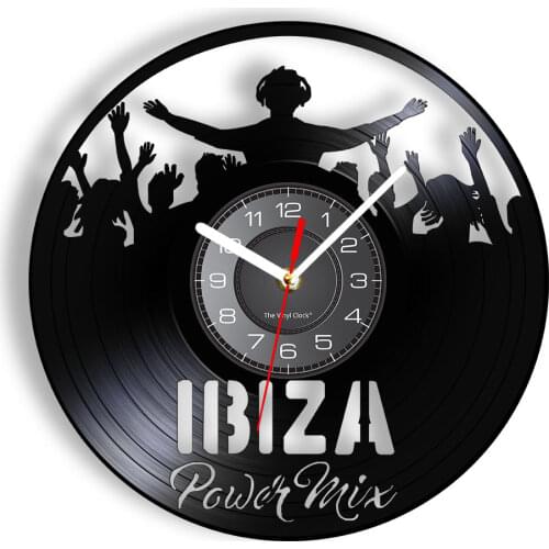 Pub Bar Mix DJ Ballroom Vinyl Record Wall Clock Personalized 12" Disco Dancing Room Wall Art Decorative Vintage Handmade Watch