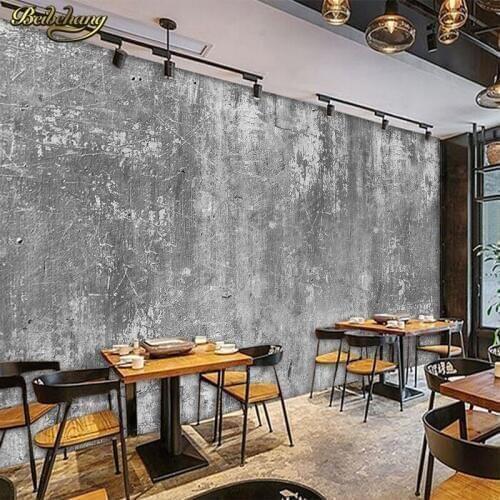 Beibehang Stereo Retro Concrete Wall Wallcovering Cafe Milk Tea Shop Leisure Bar Industrial Wind Decorative Background Wallpaper