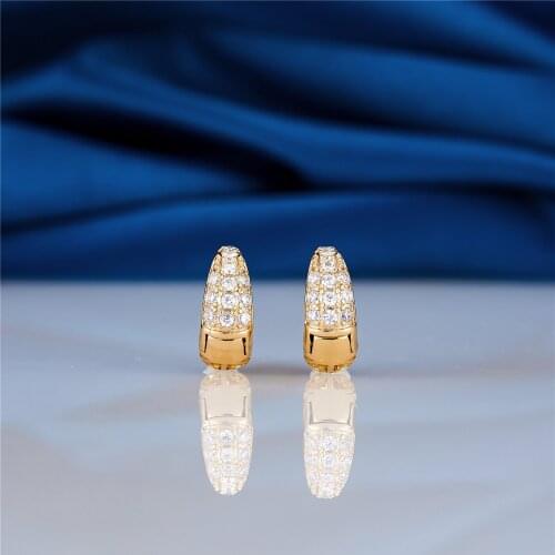 Jennifer New Hollow Small circle Wedding Earrings Gold White Natural copper Drop Earrings Women Party Fine Cute Fashion