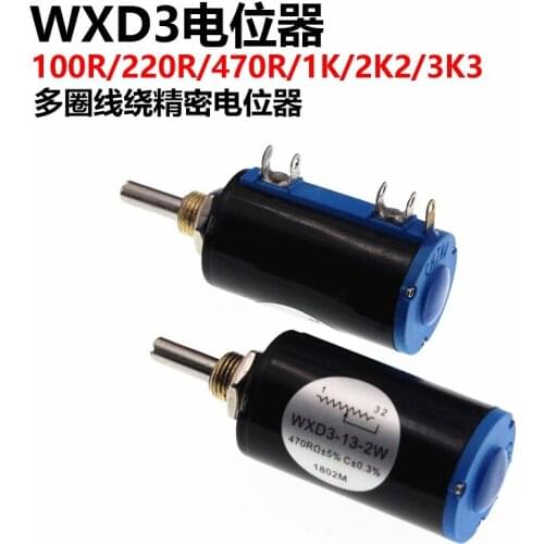 New WXD3-13-2W 100R/220R/470R/680R 1K/2K2/3K3 Wirewound Potentiometer Resistance