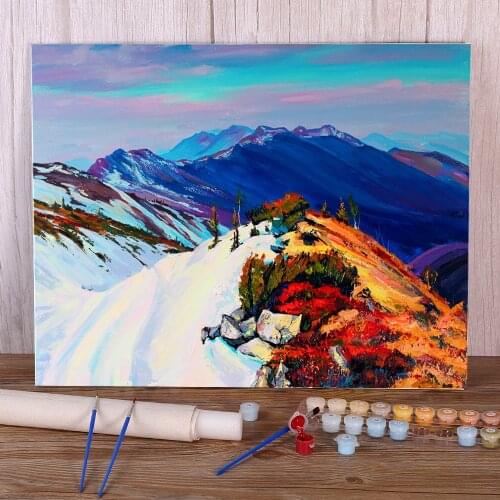 Landscape April DIY Paint By Numbers Complete Kit Oil Paints 40*50 Canvas Painting Home Decor For Adults Wholesale Art